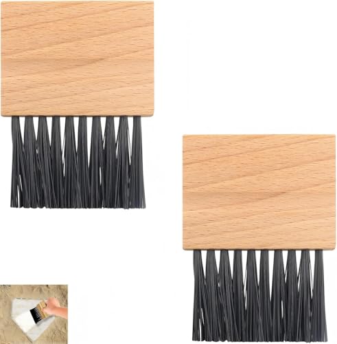 Foaaseea 2PCS Wooden Handle Umpire Brush Baseball & Softball Home Plate Cleaner for Referee Equipment Kit