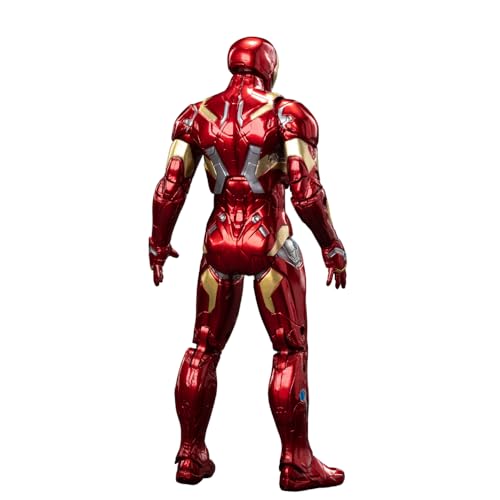 Image of ZD Toys Action Figure Collectible - 7 Inch Ironman Mark 85, Superheros Premium PVC Build Collectible, Interchangeable Accessories & Stand, Perfect for Gifting, Ages 15+ Years