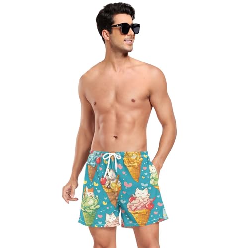 Maillot de bain séchage rapide imprimé chaton respirant