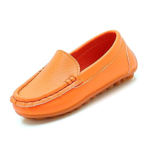 Kids Leather Loafers Flat Non Slip Ankle Lightweight Shoes Boys Girls Closed Toe Soft Uniform Dance Sneakers Shoes