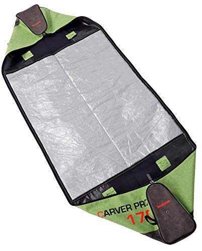 BRUBAKER Carver Performance Ski Bag for 1 Pair of Skis and Poles - Green Black - 74 3/4 Inches / 190 Cm