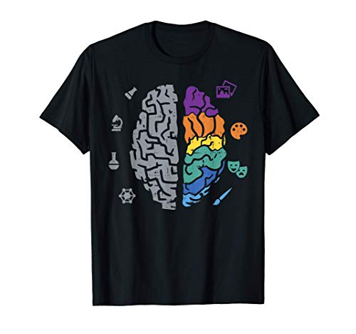 Human Brain Art Artistic Creative Side Artist Painter Gift Camiseta