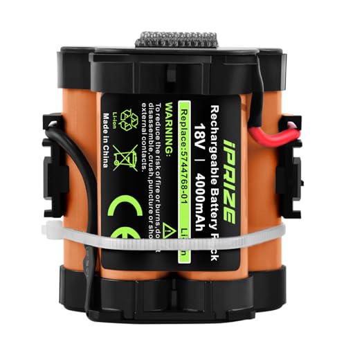 iPrize Batería de repuesto de ion de litio de 18 V 4,0 Ah compatible con robot cortacésped Gardena R38Li R40Li R45Li R50Li R70Li R75Li R80Li, para Husqvarna Automower 105, 305, 308, para McCulloch ROB