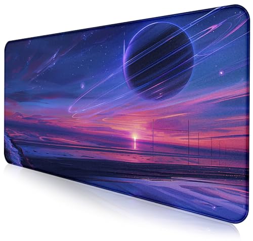 Anime Landscape Mouse Pad, Oversized Gaming Desk Pad, Space Planet Computer Mouse Pad, XXL Laptop...