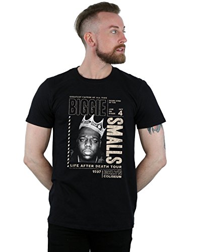Absolute Cult Notorious Big Men's Biggie Tour T-Shirt Black XX-Large