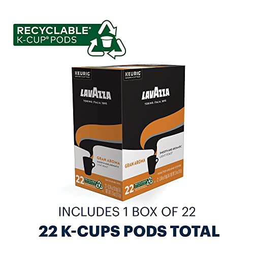 Lavazza Gran Aroma Single-Serve Coffee K-Cup® Pods For Keurig® Brewer, 22 Count, Balanced Light Roast With Floral Aroma And Notes Of Citrus, 100% Arabica #TOP2