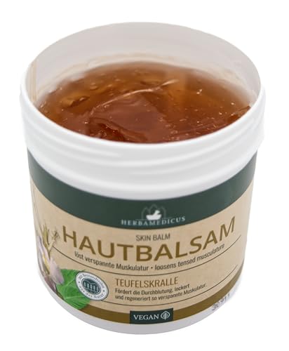 HERBAMEDICUS | Hautbalsam Teufelskralle | Lockert und regeneriert Muskeln/Gelenke durch verbesserte Durchblutung | Zur Muskelentspannung und bei Rückenschmerzen | 100% vegan | Made in Germany | 250ml