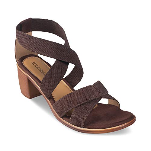Image of SOLE HEAD Brown Heels Women Sandal
