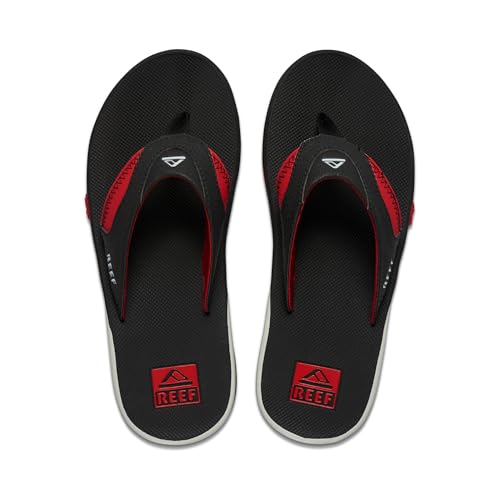 Reef Fanning Pregame Mens Bottle Opener Flip Flop, Arch Support, Durable Outsole, Water Friendly, Black/Red, 10 by REEF - Image 5