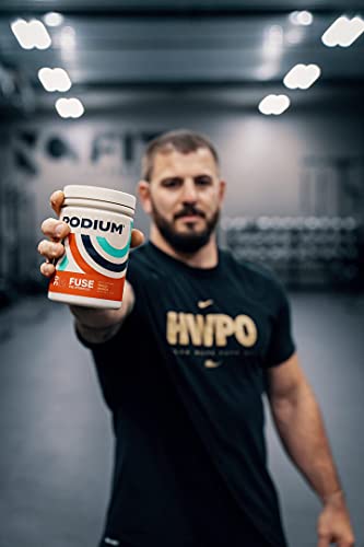 Podium Nutrition, Fuse Pre Workout Powder, Sour Watermelon, 30 Servings, Beta Alanine And Caffeine For Energy, Gluten Free, Soy Free, Dairy Free #TOP6