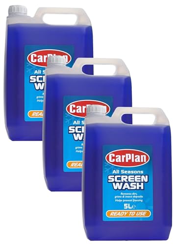 CarPlan All Seasons Ready Mixed Screen Wash, 5 L (Pack of 3)