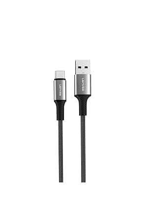 Lenyes LC565 USB-A to Type-C  rg  Tasar ml  H zl   arj Kablosu, 12W, 1M, Siyah