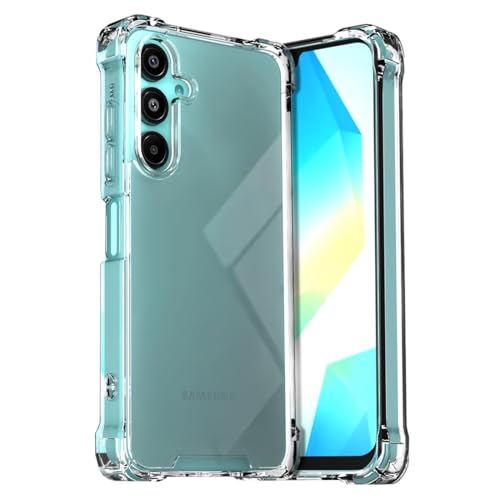 Image of Fashionury Clear Back Cover Case for Samsung Galaxy M17 5G /F17 5G /A17 /A17 5G | Anti-Yellow Acrylic Hard Back + Soft TPU Bumper | Shockproof 360 Protection | Slim Transparent Bumper Case (Clear)