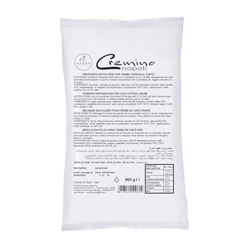 Almar Crema Caffè Fredda Senza Glutine, Crema Caffè Solubile, Preparato