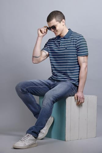 Image of GODFREY Half Sleeve Cotton Polo T Shirt for Man with Pocket - Regular fit Men Tshirts