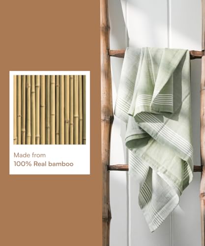 Image of Thirsty Towel, Bamboo Towels for Bath, Super Soft Slub Towel & High Absorbency Towels, Light Weight, & Quick Dry Towels for Bath Large Size, Towel for Bath Men, Women & Kids (Pack of 1 - Tendril)