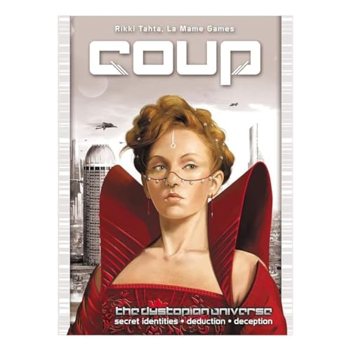 Image of Awestuffs Cooup Card Game | Fast Bluffing and Social Deduction Strategy | Hidden Roles, Deception, and Player Interaction | Quick 15-Minute Game for 2-6 Players | Adults, Teens, Families