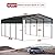 NUGRIART Metal Carport 13 x 20 FT with Heavy Duty Metal Frame & Galvanized Steel Roof, Metal Car Garage, Sturdy Canopy Shelter for Car, Truck, Pickup, SUV, Tractor, and Boat