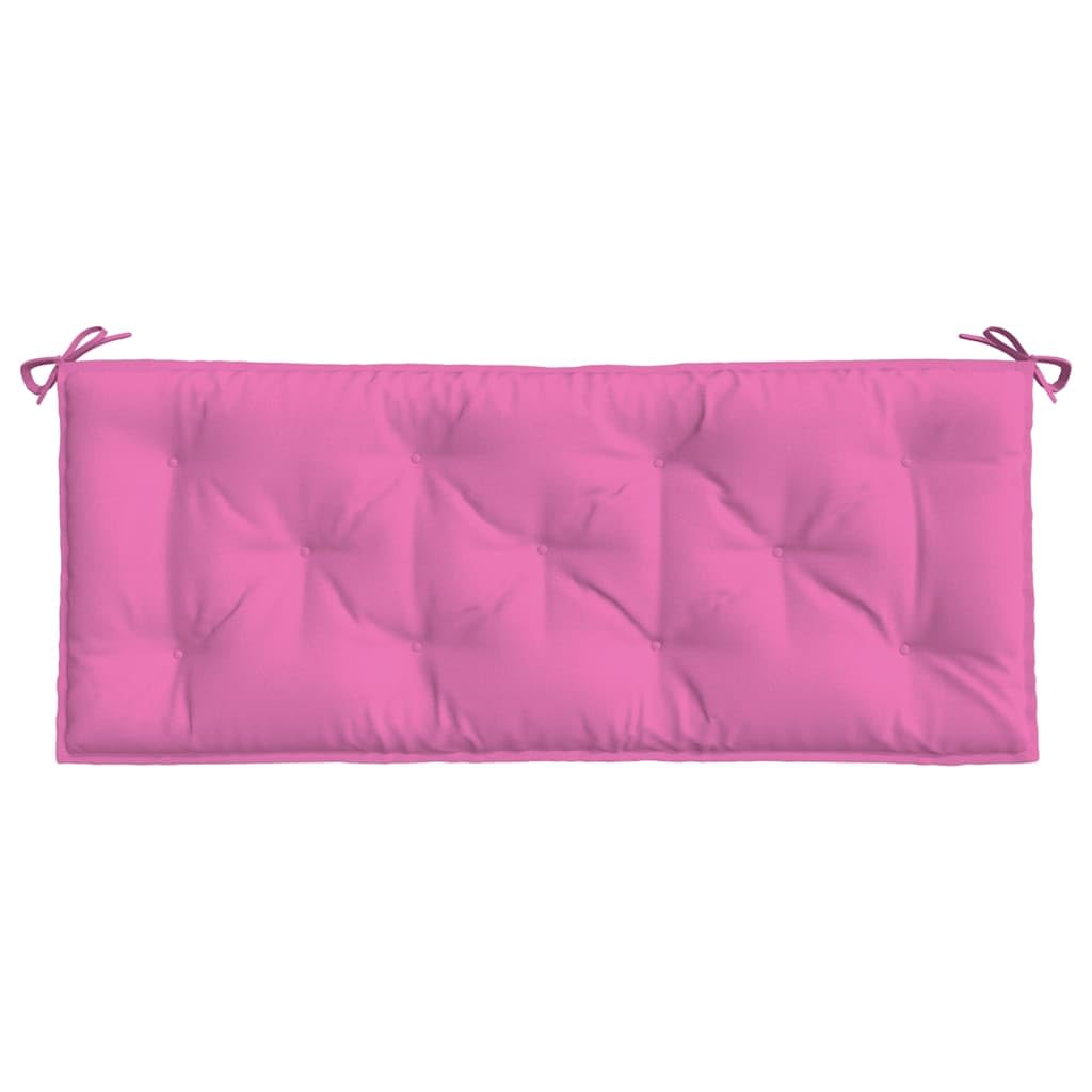 Cuscini per Panca da Giardino 2 pz Rosa 120x50x7 cm | Set imbottiture morbide con laccetti fissanti per panche da patio, terrazzo e soggiorno, ideali per decorare casa.