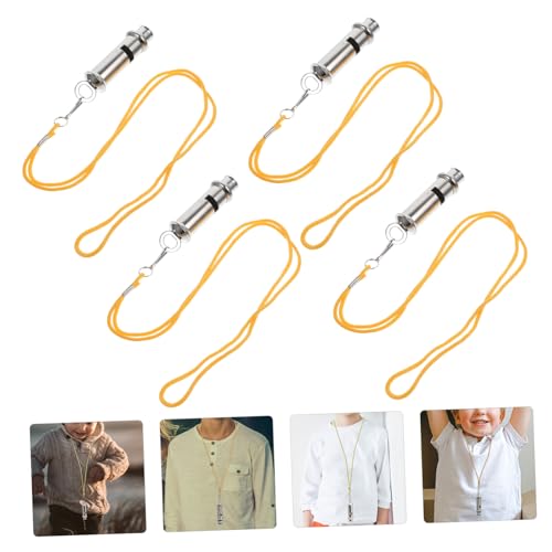 4 silbatos de acero inoxidable para árbitros y deportes miniatura 2