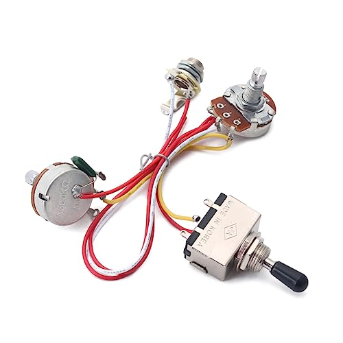 Vaguelly Kit De Fiação De Guitarra Elétrica Interruptor De Alternância De 3 Vias Conjunto De Tom De