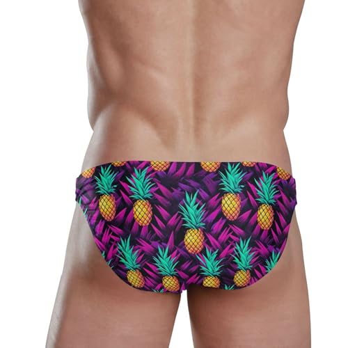 Pineapple Fruit Swim Briefs for Men Swimsuit Bikini Swimwear S B04010303