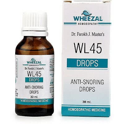 Wheezal WL 45 Anti Snoring Drops (30ml X 2 Bottles)- 2 Months Pack