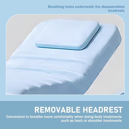 Larnavo Massage Table-Electric Massage Table with Light Blue Modern Luxury Style, Beauty Bed Includes Smart Lifting Adjustment, Breathing Hole, Ambient Light - Image 4