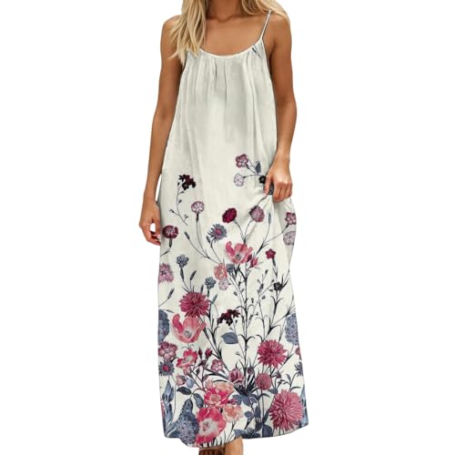 Image of HTHLVMD Backless Cami Dress Summer Dresses for Women 2026 Spaghetti Strap Dresses Womens Solid Color Backless Cami Dress