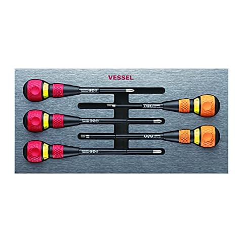 VESSEL Ball Ratchet Screwdriver Set 5pcs Cover