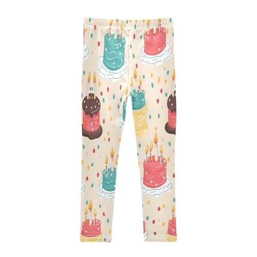 Bolaz Toddler Girls Leggings Printed Yoga Pants Leggings Blue Red Cake for Kids2