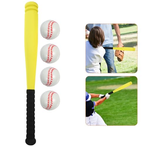 POPETPOP Crianças Taco De Beisebol Espuma Taco De Beisebol E 4 Bolas Conjunto Ao Livre Indoor Esport