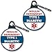 Insulin Dependent Type 1 Diabetic Medical Alert Tag 2pcs Zipper Pull Charm 1.25 inches for Bag, Backpack