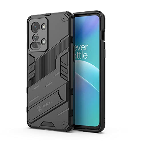 COMAKU Funda para el Xiaomi 12T Pro, Carcasa de PC+TPU Silicona Case Cover, Armadura Estuche con Soporte - Negro