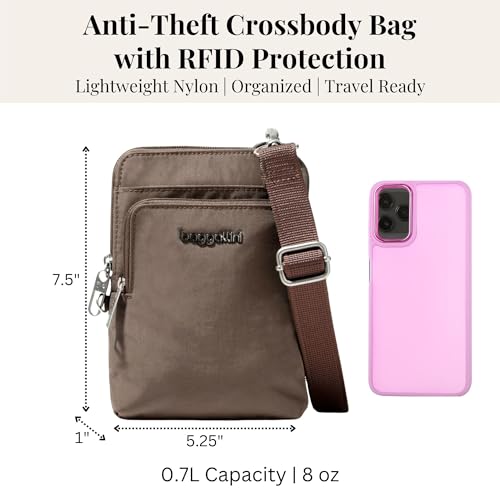 Image of Baggallini Womens Securtex Anti-theft Activity Crossbody Bag Securtex Anti-Theft Activity Crossbody Bag