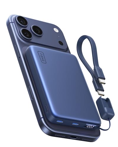 INIU for MagSafe Power Bank, Slimmest 25W Qi2.2 10000mAh Magnetic Portable Charger, 45W PD Fast Charging with USB C Cable, Battery Pack for iPhone Air 17 16 15...