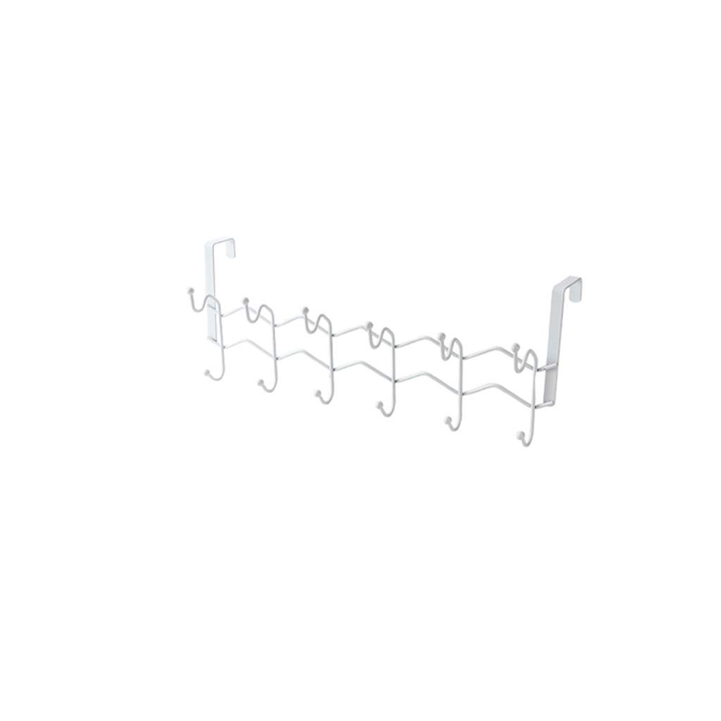MOBYGKFY Iron Hook Behind Row Door, Nailless Coat Hook, Hanger Bathroom Hook Easy to Install and Save Space(Wit)