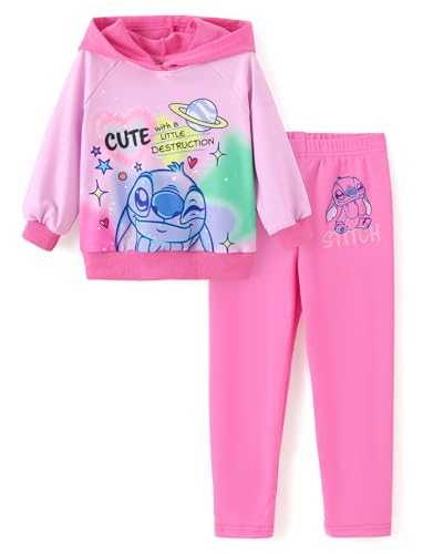 Image of Disney Princess Toddler Girls Clothes Long Sleeve Hoodies and Leggings Clothing Sets Fall Casual Pullover Tracksuit