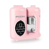 Baby Food Maker Bigzzia Baby Food Processor Puree Blender Multifunction Steamer Grinder Blender Touch Control Panel with Detachable Water Tank and Steam Basket & Bowl (Pink)