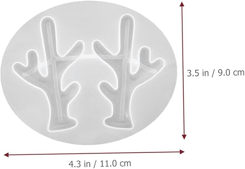 Miniatura 2 de COHEALI Diadema de joya, 9 piezas, molde de cornamenta, diadema con joyas, pinzas para el cabello para gelatinas, alce, molde de cuernos de resina,