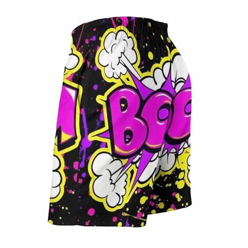 Neon Bathing Suit Mens Swimming Trunks with Mesh Liner Beach Quick Dry Swim Shorts4