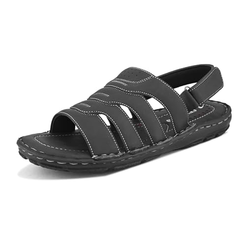 Image of Centrino Sandal for Men | Grip Insole for Stability | slippers /sliders for men |mens sandals casual | sandals for men|Modern Look with Straps | Comfortable Footwear (9265)
