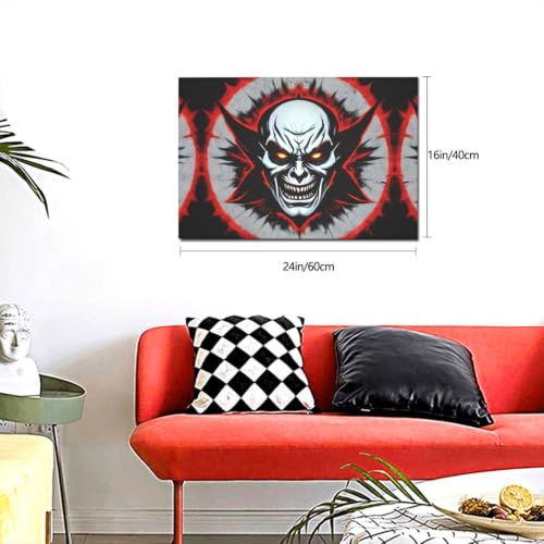 Toile murale encadrée de qualité supérieure CNTDBU rouge et noir - 5