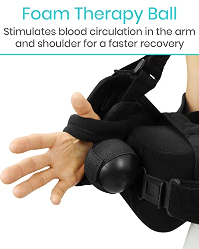 Vive Shoulder Abduction Sling - Immobilizer For Injury Support - Pain Relief Arm Pillow For Rotator Cuff, Sublexion, Surgery, Dislocated, Broken Arm - Brace Includes Pocket Strap, Stress Ball, Wedge #TOP2