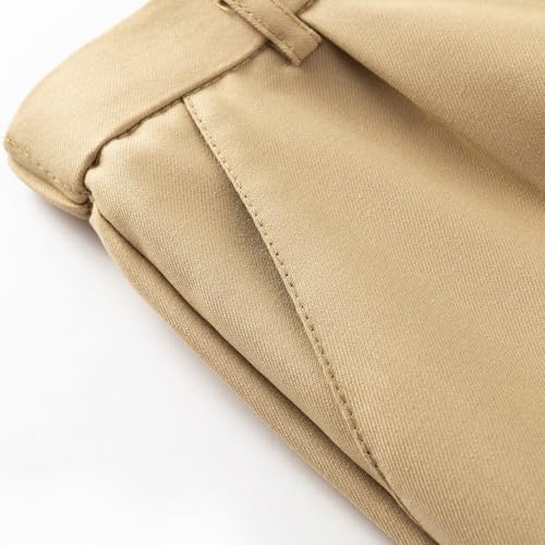 Image of HILEELANG Boys Girls School Uniform Pants Kids Dress Slacks Pants Elastic Classic Trousers 5-16 Years