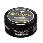 Woody's 2-in-1 Beard Balm, Facial Hair Conditioner and Style Wax, with Coconut Oil, Panthenol, and Natural Beeswax, 2 Oz