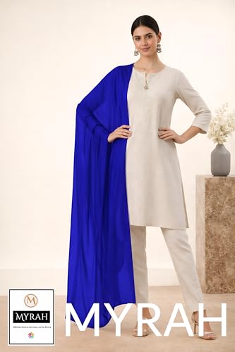 Image of MYRAH Chiffon Solid Casual Daily Use Dupatta For Women's & Girls Length - 2.50 Meter