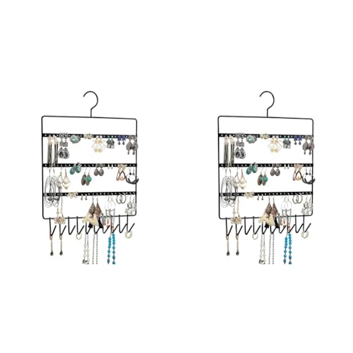 NH10 DESIGNS Wall Mounted Earring Organizer Wall Hanging Jewellery Hanger Organizer Jewellery Hanger organizer jewellery hanging rack Jewellery Hanger for Earring Necklace(Pack of 2)(Metal Iron)(NHSP) (B0D817JTWY) Amazon Price History, Amazon Price Tracker