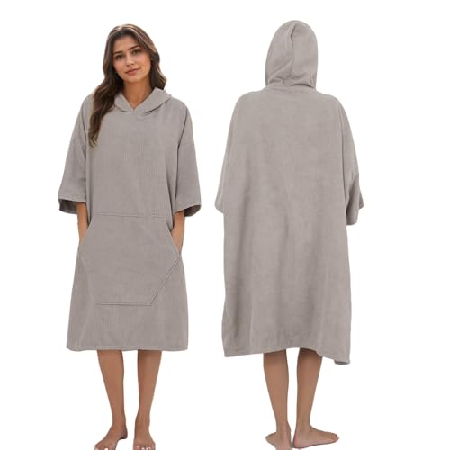 Surf Poncho Hooded Beach Towel, Quick Dry Terry Cloth,...