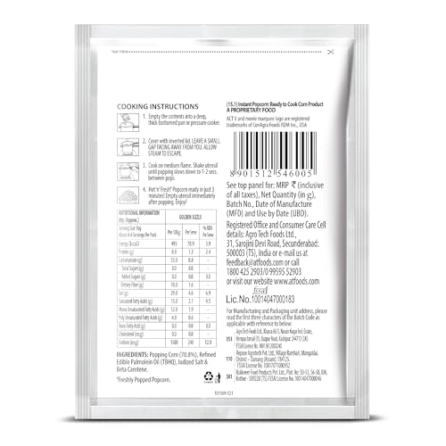 Image of ACT II Instant Popcorn - Golden Sizzle - 495g (165g Pack of 9)